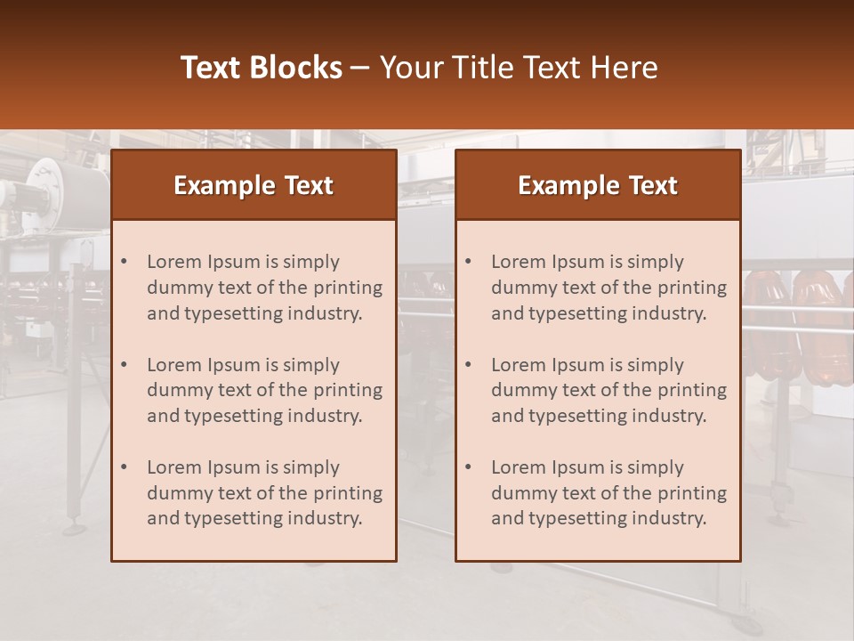 A Line Of Conveyor Belt In A Factory PowerPoint Template