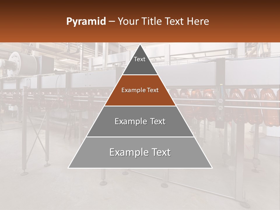A Line Of Conveyor Belt In A Factory PowerPoint Template