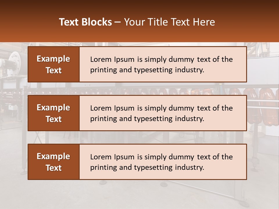 A Line Of Conveyor Belt In A Factory PowerPoint Template