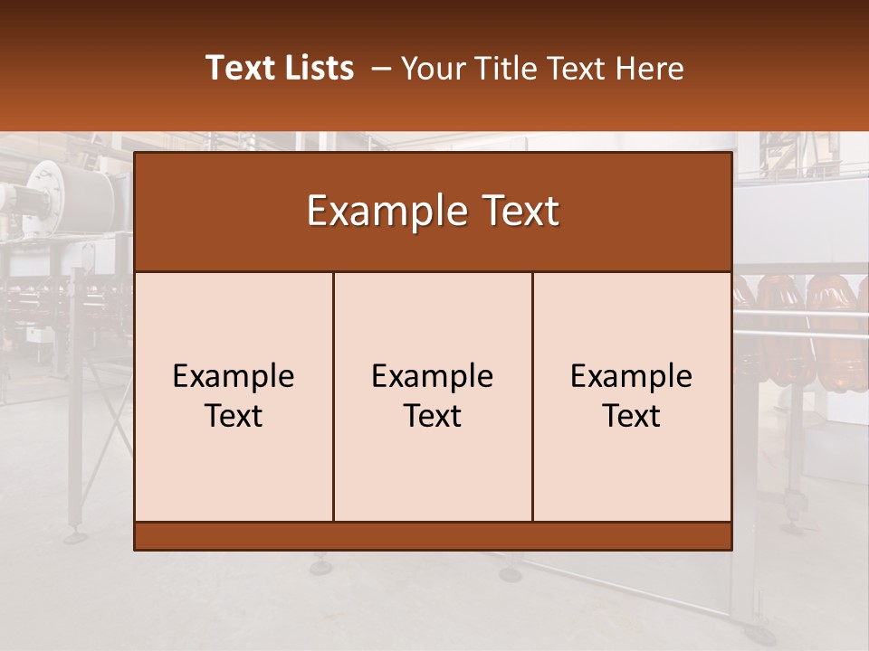 A Line Of Conveyor Belt In A Factory PowerPoint Template