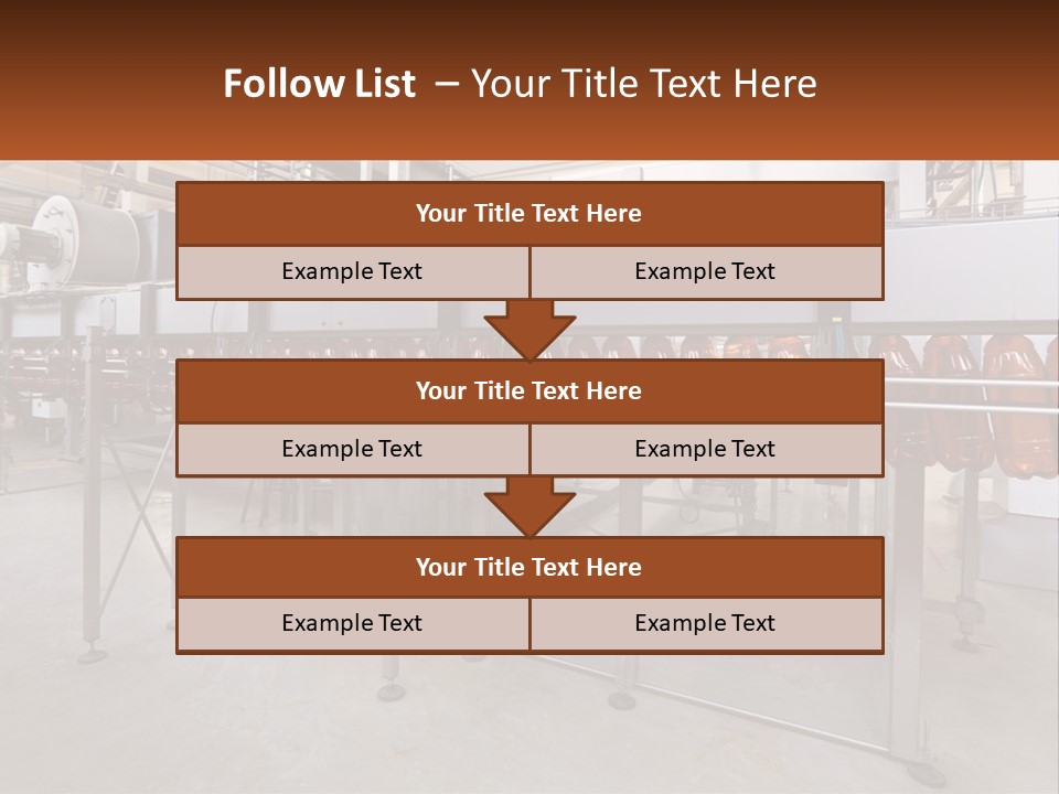 A Line Of Conveyor Belt In A Factory PowerPoint Template