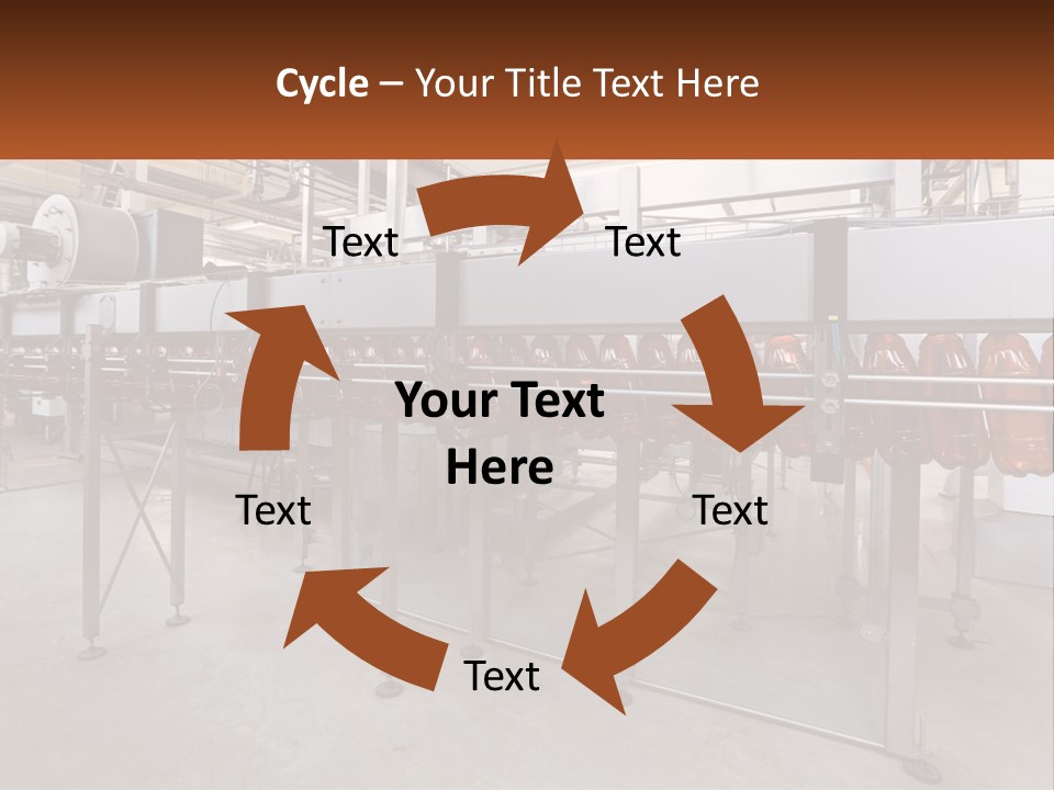 A Line Of Conveyor Belt In A Factory PowerPoint Template