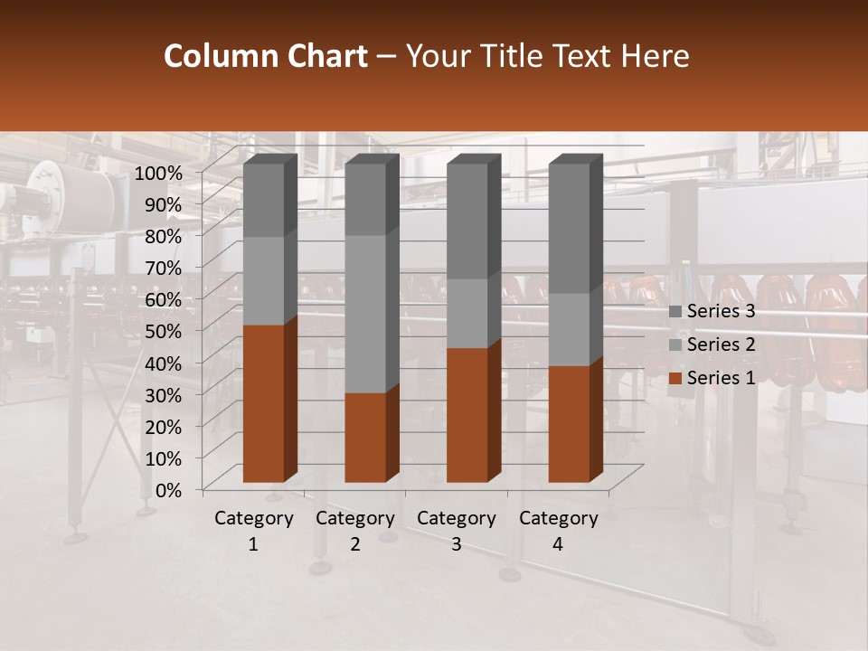 A Line Of Conveyor Belt In A Factory PowerPoint Template