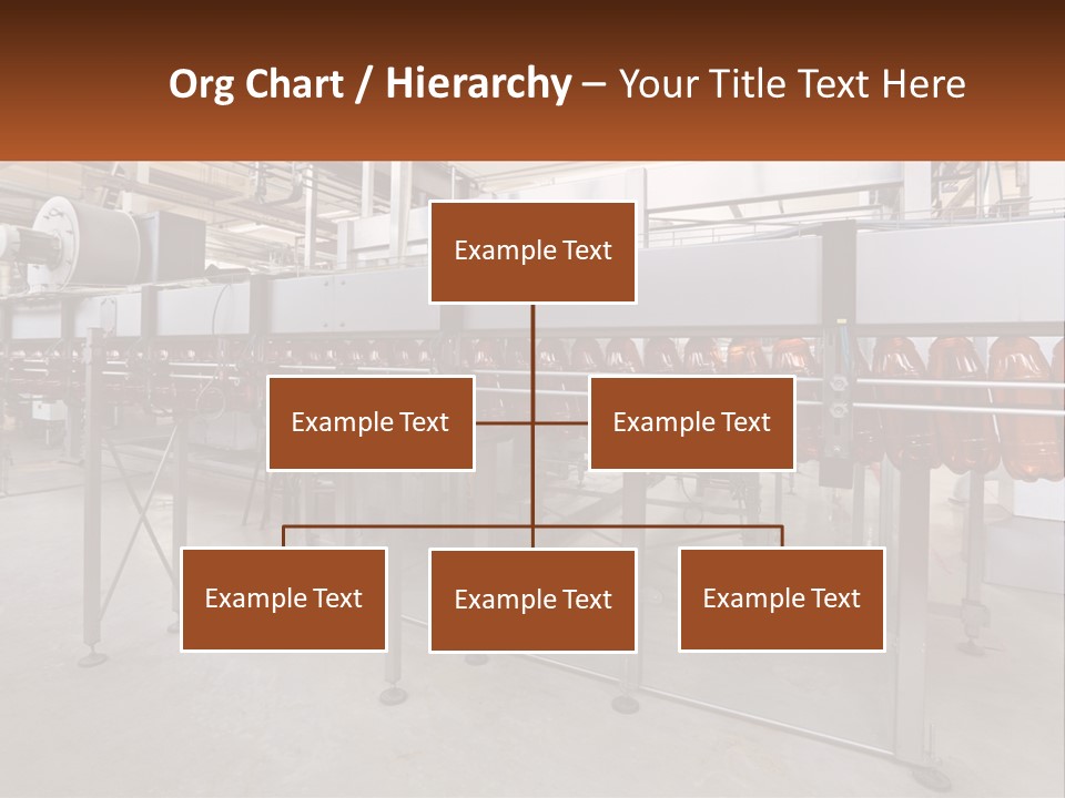 A Line Of Conveyor Belt In A Factory PowerPoint Template