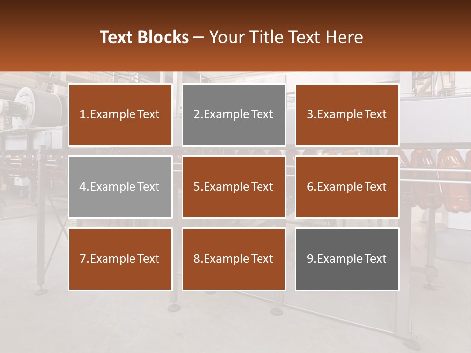 A Line Of Conveyor Belt In A Factory PowerPoint Template