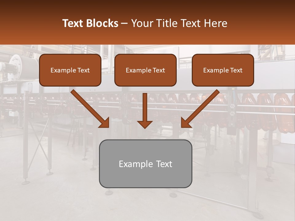 A Line Of Conveyor Belt In A Factory PowerPoint Template