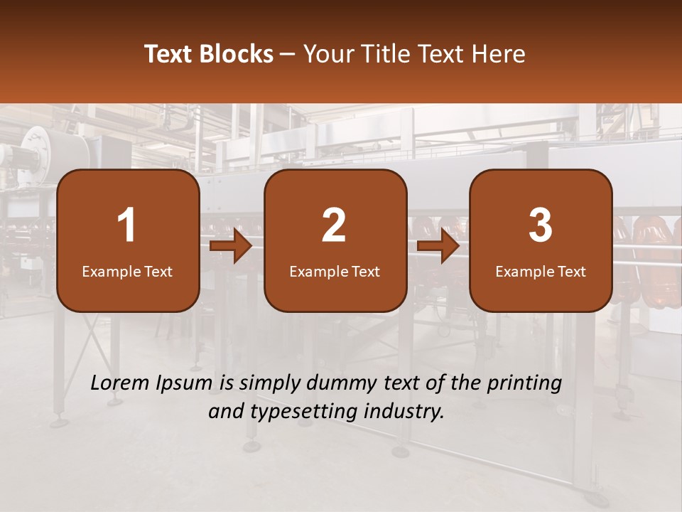 A Line Of Conveyor Belt In A Factory PowerPoint Template