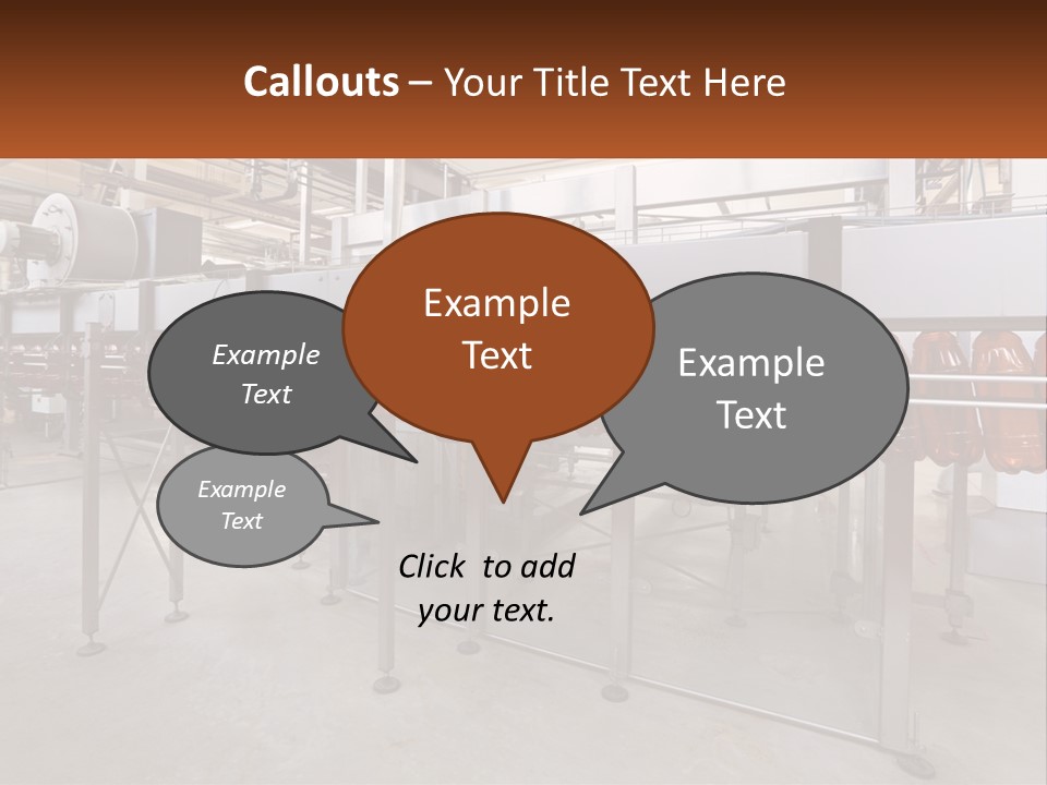 A Line Of Conveyor Belt In A Factory PowerPoint Template