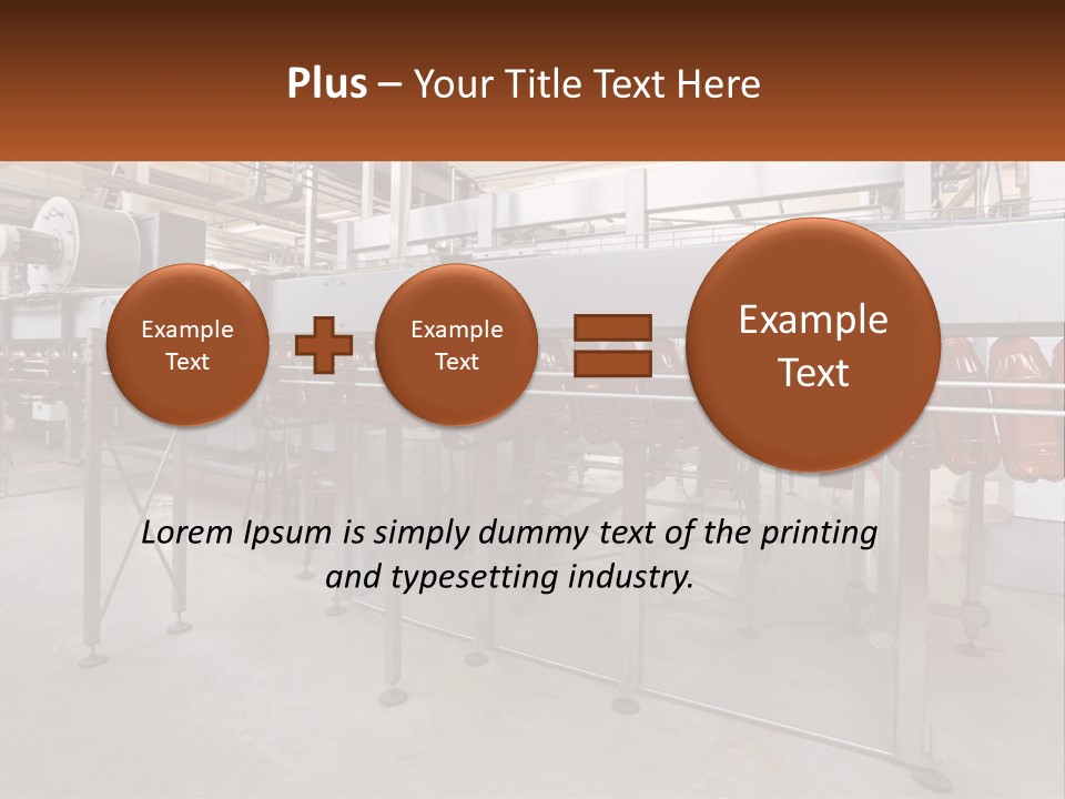 A Line Of Conveyor Belt In A Factory PowerPoint Template