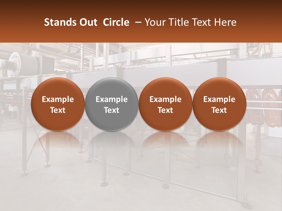 A Line Of Conveyor Belt In A Factory PowerPoint Template
