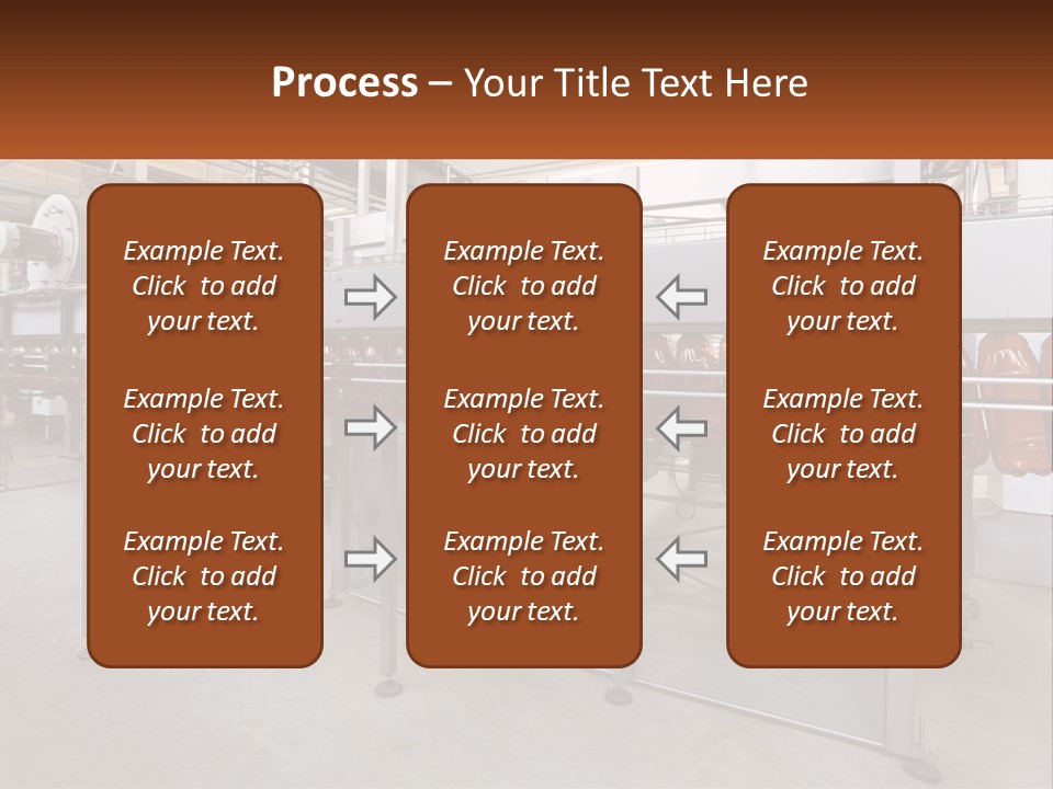 A Line Of Conveyor Belt In A Factory PowerPoint Template