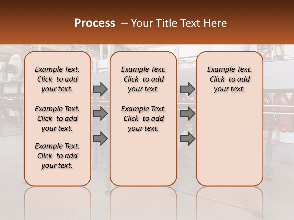 A Line Of Conveyor Belt In A Factory PowerPoint Template