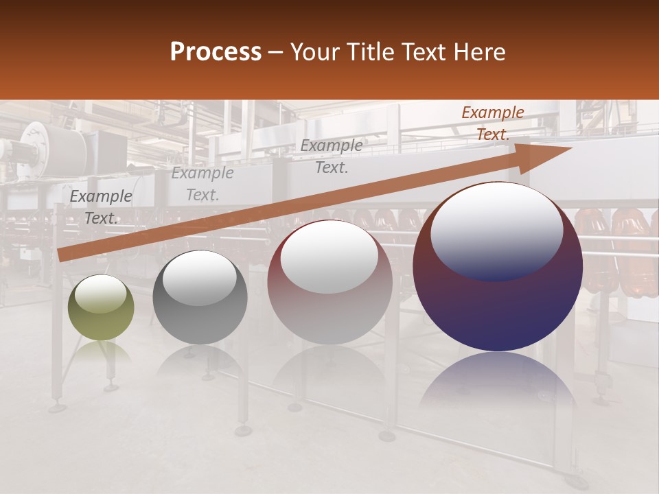 A Line Of Conveyor Belt In A Factory PowerPoint Template