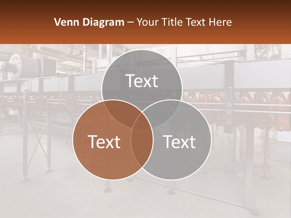 A Line Of Conveyor Belt In A Factory PowerPoint Template