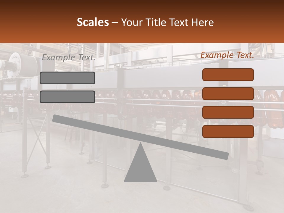 A Line Of Conveyor Belt In A Factory PowerPoint Template