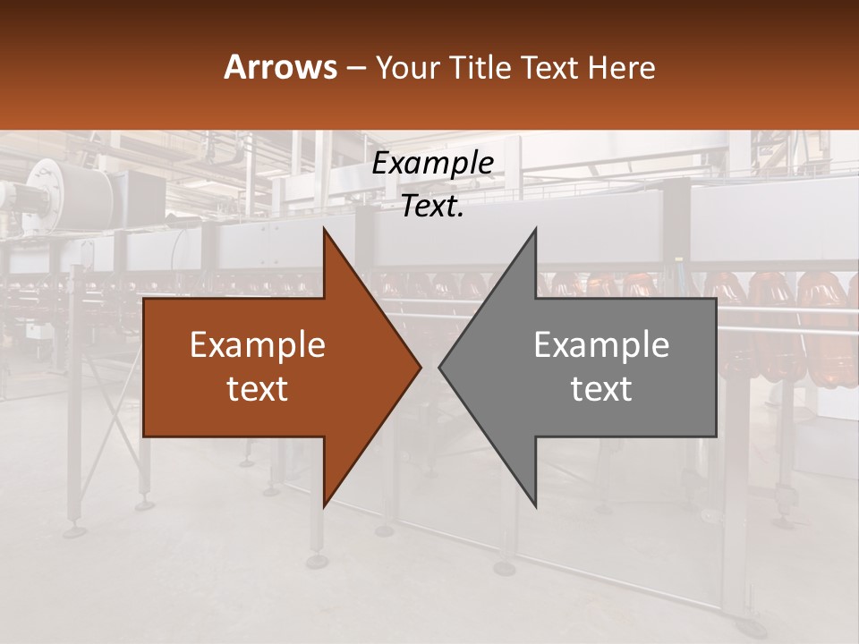 A Line Of Conveyor Belt In A Factory PowerPoint Template
