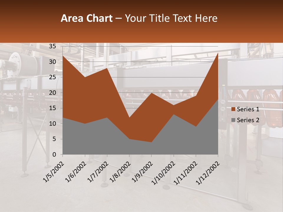 A Line Of Conveyor Belt In A Factory PowerPoint Template