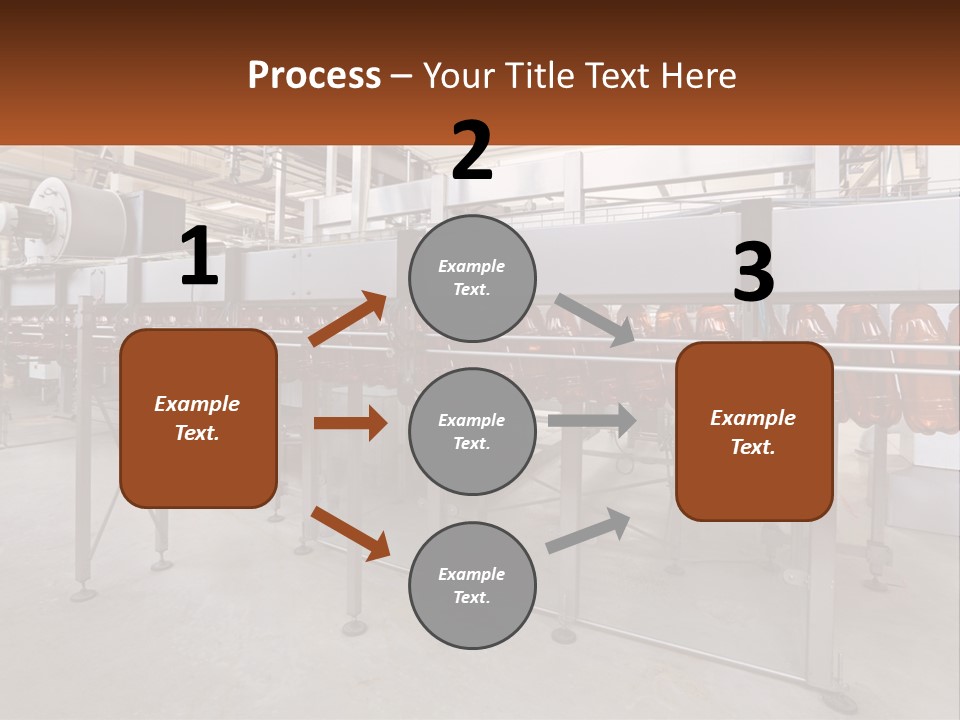 A Line Of Conveyor Belt In A Factory PowerPoint Template