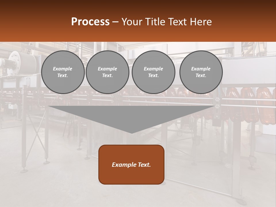 A Line Of Conveyor Belt In A Factory PowerPoint Template