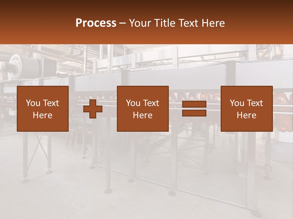 A Line Of Conveyor Belt In A Factory PowerPoint Template