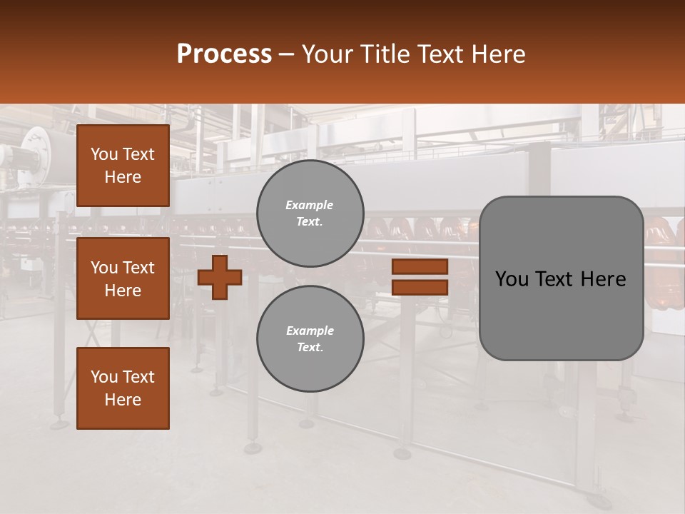 A Line Of Conveyor Belt In A Factory PowerPoint Template