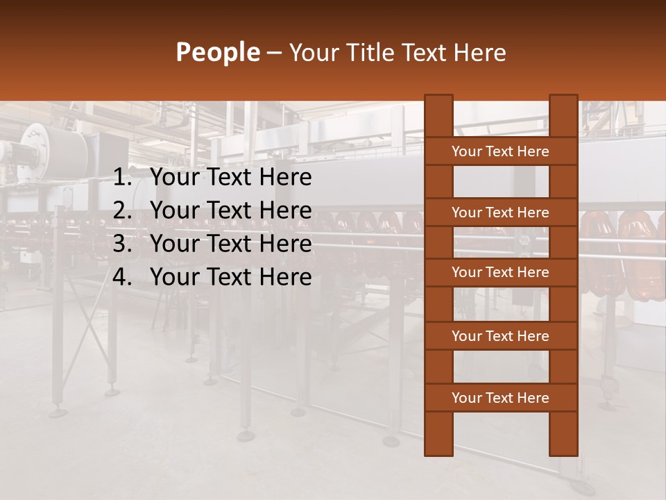 A Line Of Conveyor Belt In A Factory PowerPoint Template