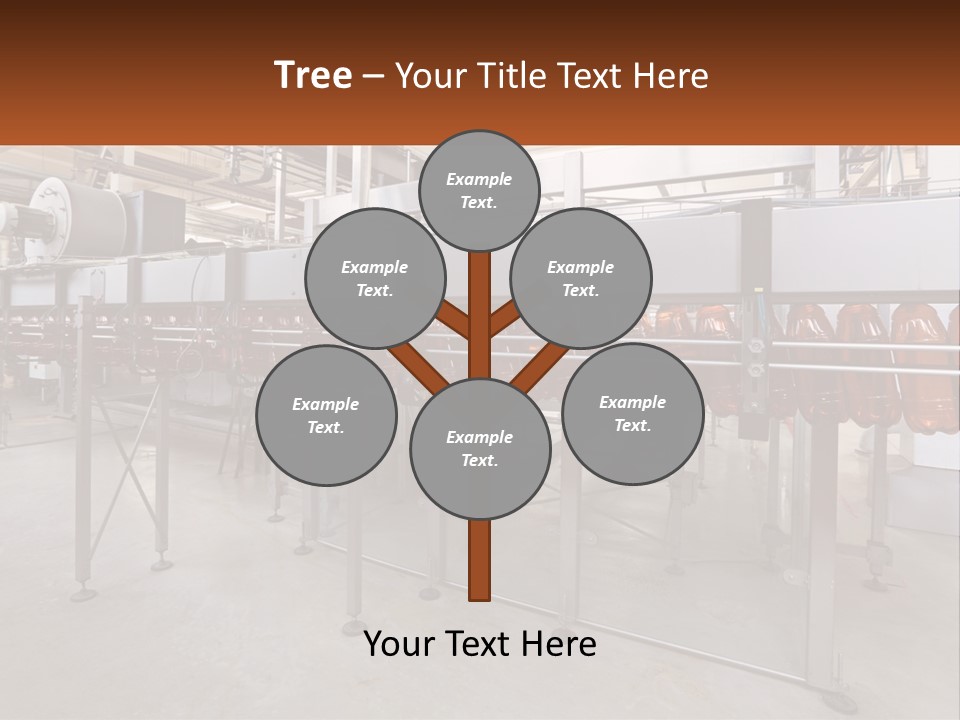 A Line Of Conveyor Belt In A Factory PowerPoint Template