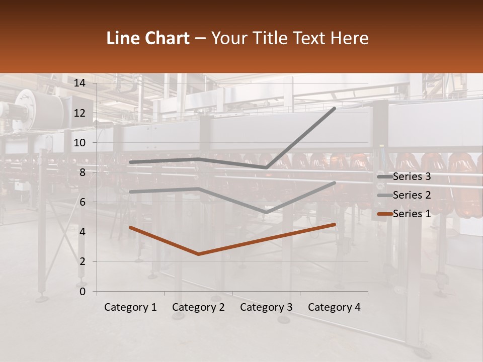 A Line Of Conveyor Belt In A Factory PowerPoint Template