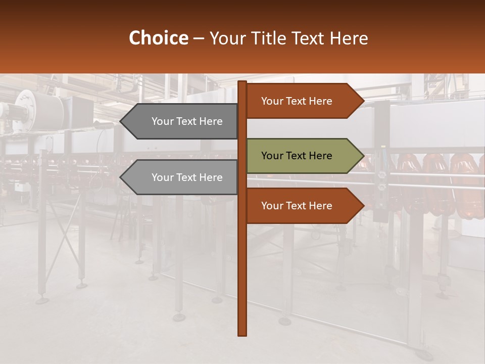 A Line Of Conveyor Belt In A Factory PowerPoint Template