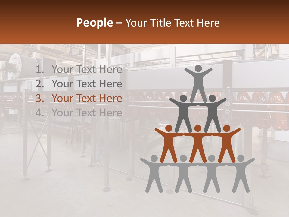 A Line Of Conveyor Belt In A Factory PowerPoint Template