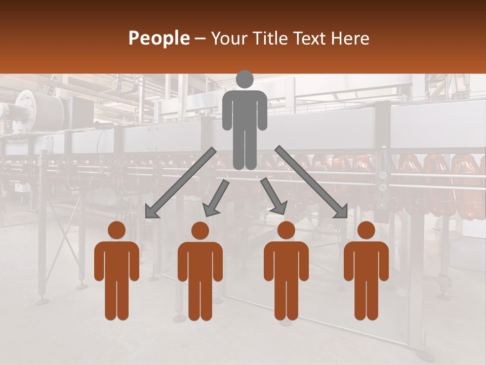 A Line Of Conveyor Belt In A Factory PowerPoint Template
