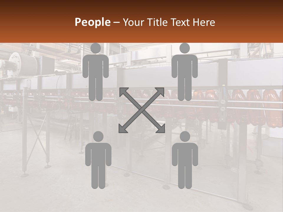 A Line Of Conveyor Belt In A Factory PowerPoint Template