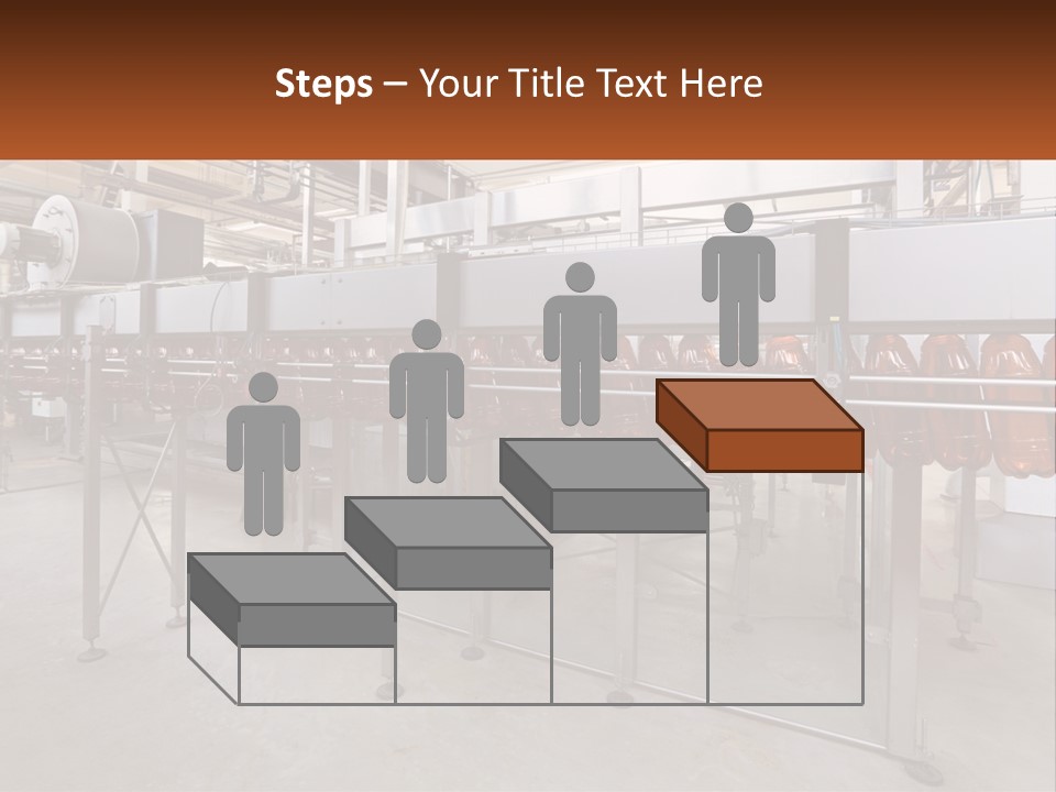 A Line Of Conveyor Belt In A Factory PowerPoint Template