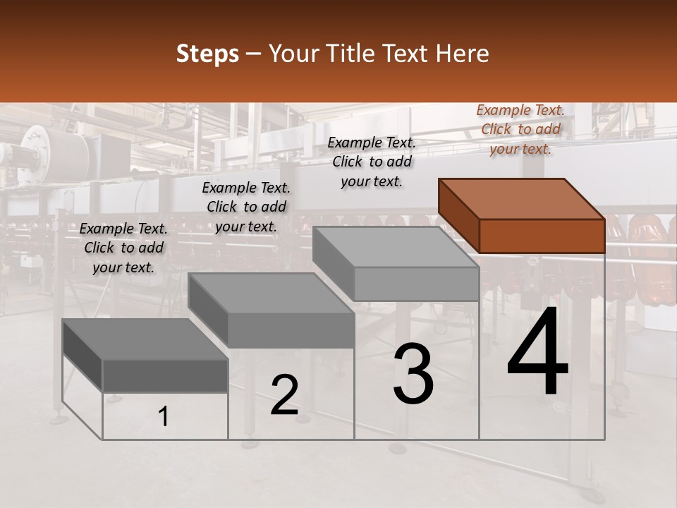 A Line Of Conveyor Belt In A Factory PowerPoint Template