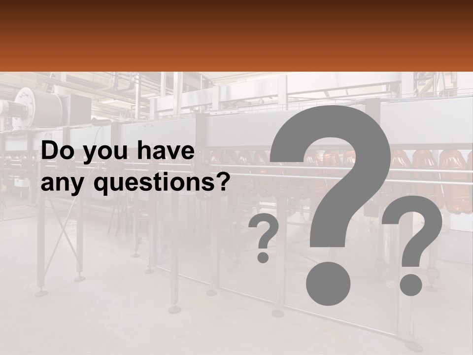 A Line Of Conveyor Belt In A Factory PowerPoint Template