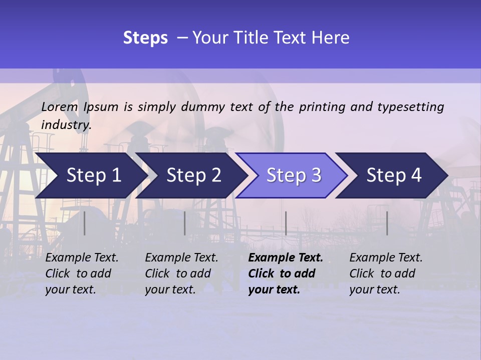 A Group Of Oil Pumps In The Snow PowerPoint Template