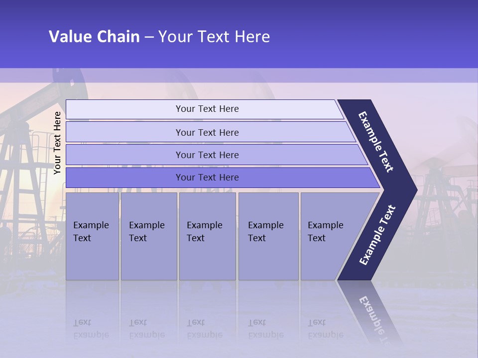 A Group Of Oil Pumps In The Snow PowerPoint Template