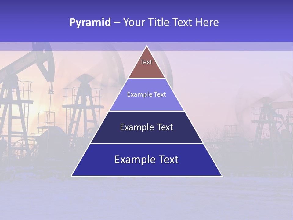 A Group Of Oil Pumps In The Snow PowerPoint Template