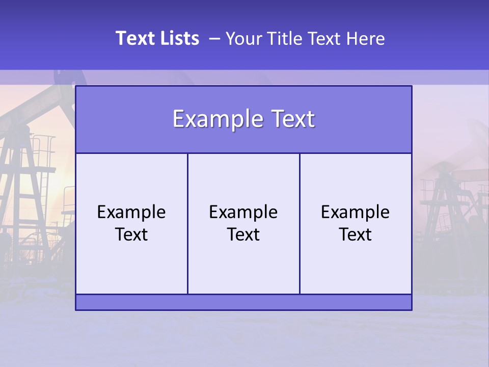 A Group Of Oil Pumps In The Snow PowerPoint Template