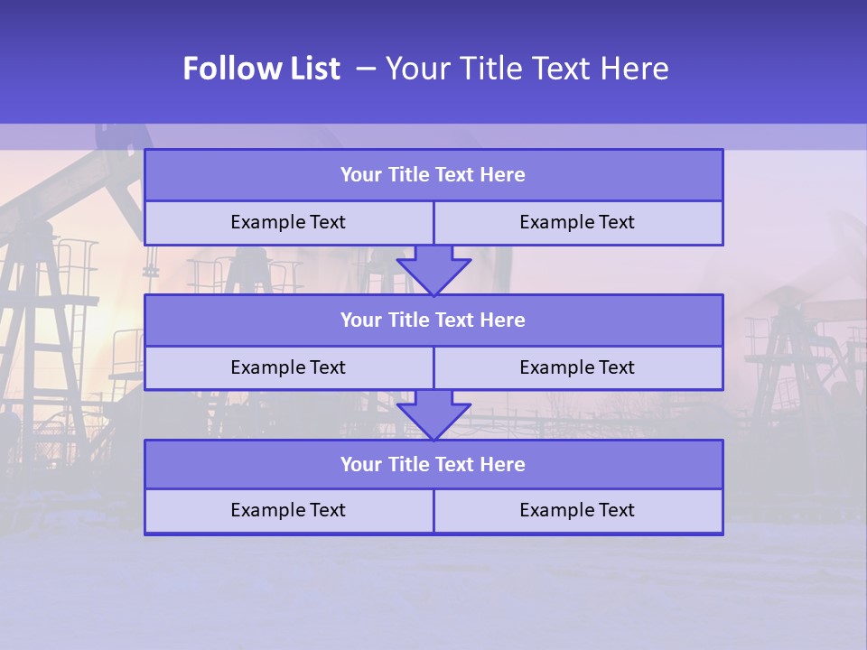 A Group Of Oil Pumps In The Snow PowerPoint Template