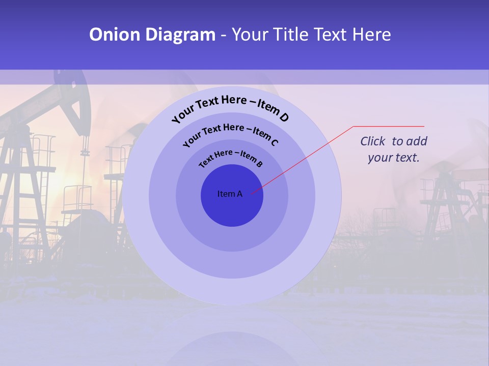 A Group Of Oil Pumps In The Snow PowerPoint Template
