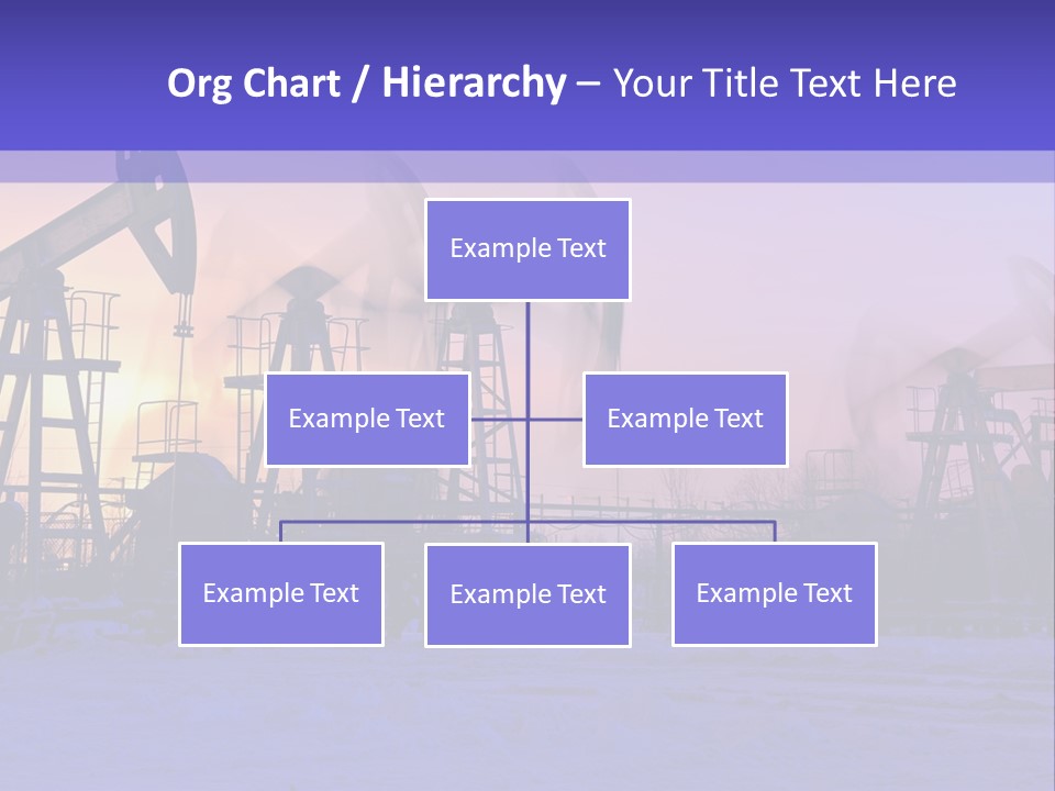 A Group Of Oil Pumps In The Snow PowerPoint Template