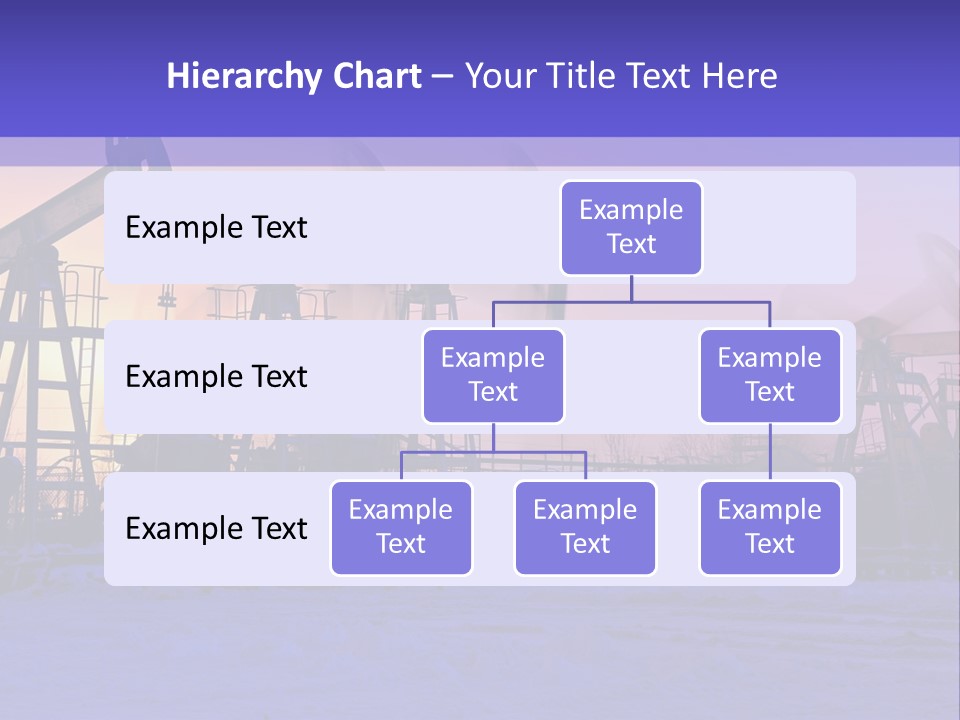 A Group Of Oil Pumps In The Snow PowerPoint Template