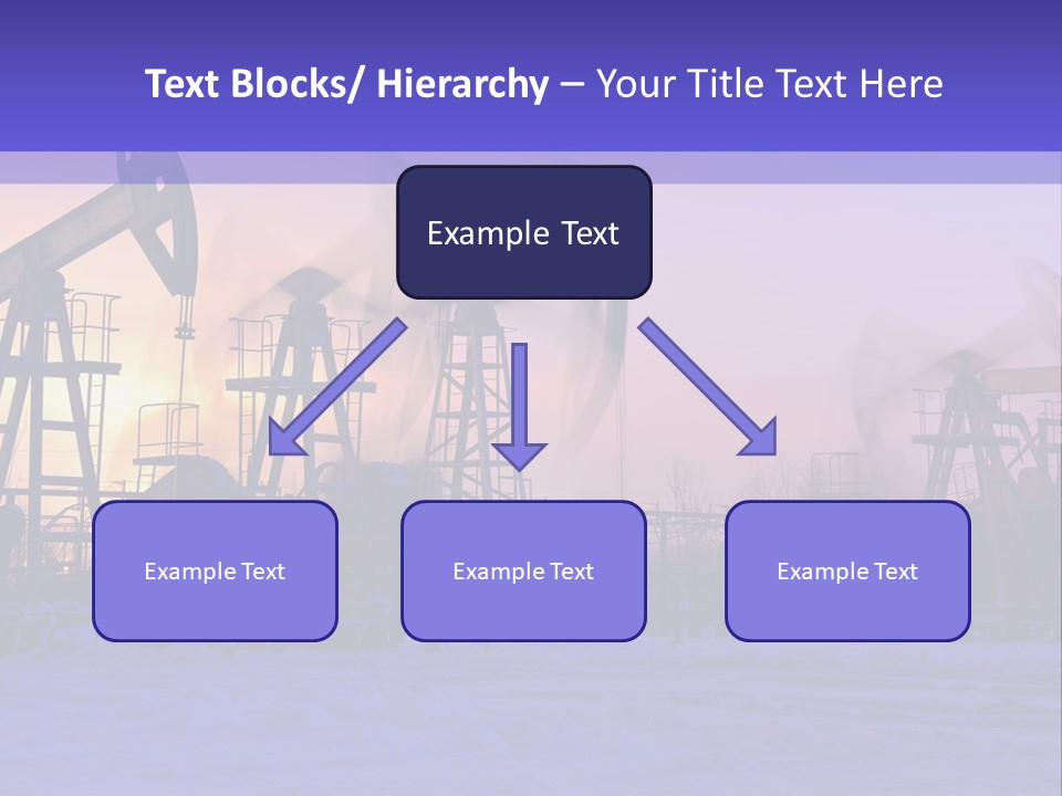 A Group Of Oil Pumps In The Snow PowerPoint Template