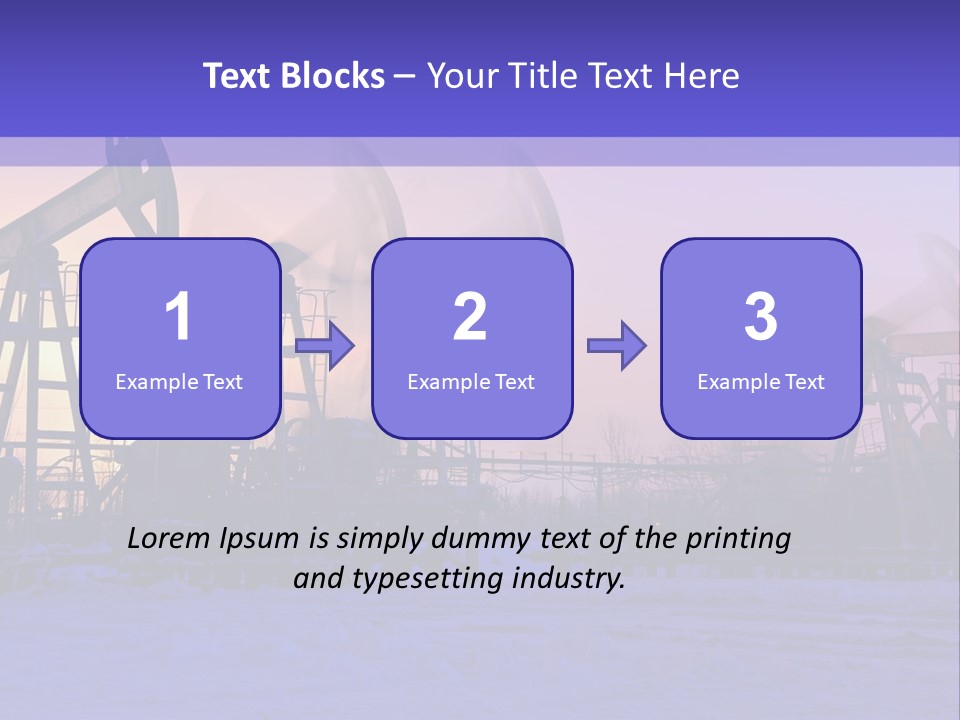A Group Of Oil Pumps In The Snow PowerPoint Template