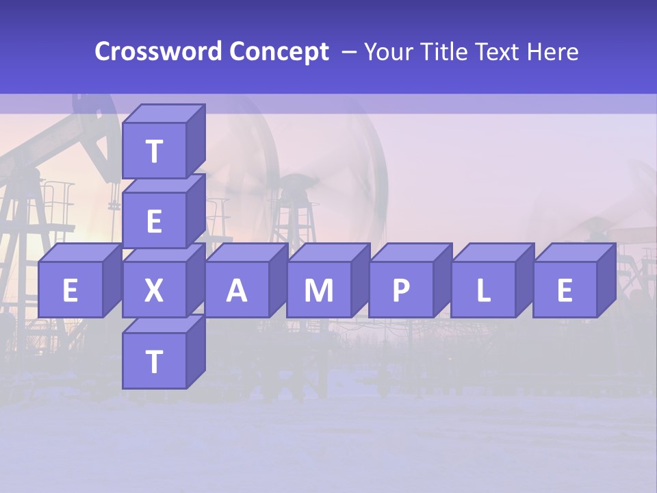 A Group Of Oil Pumps In The Snow PowerPoint Template