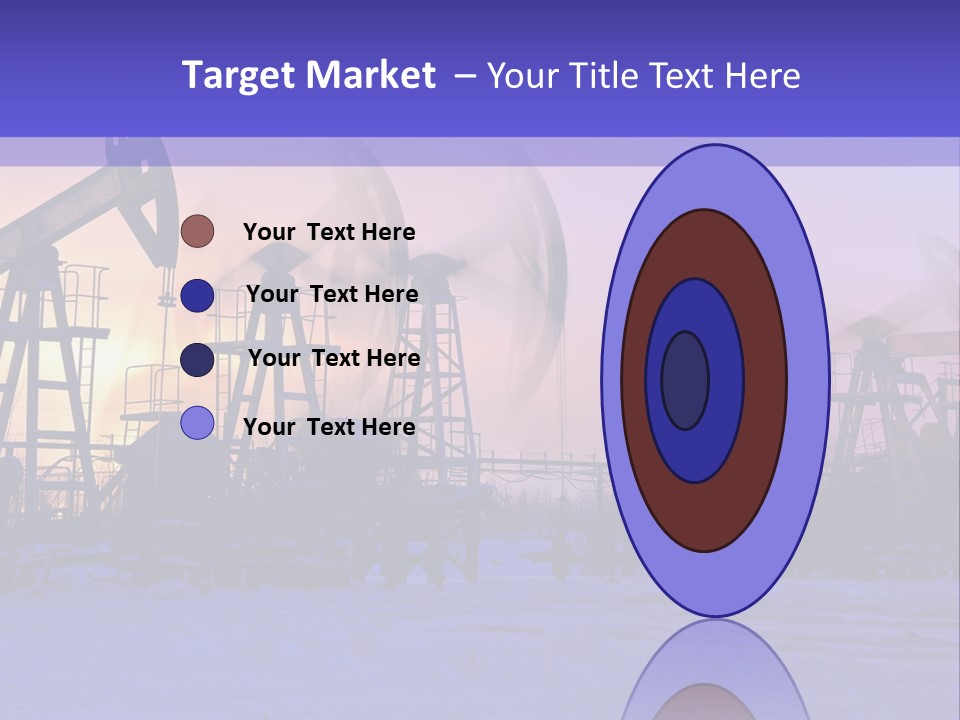 A Group Of Oil Pumps In The Snow PowerPoint Template