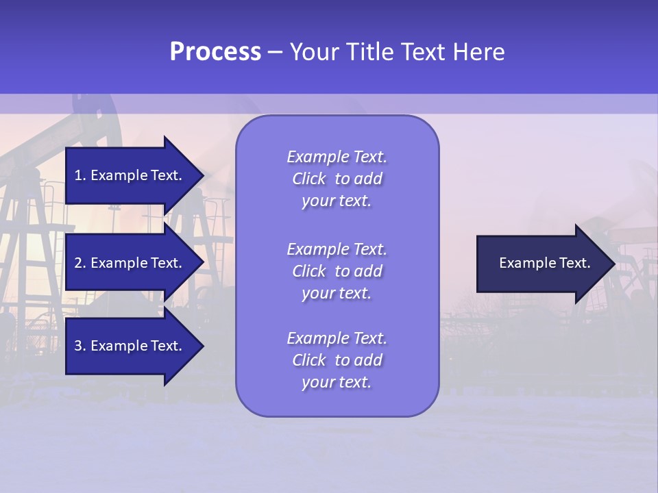 A Group Of Oil Pumps In The Snow PowerPoint Template