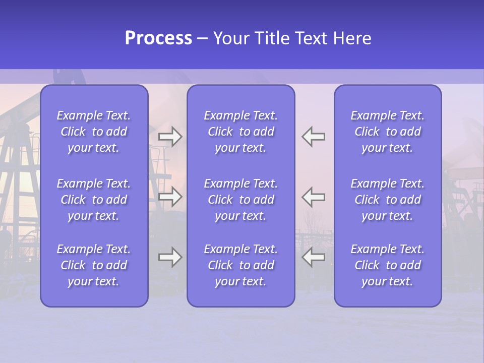 A Group Of Oil Pumps In The Snow PowerPoint Template