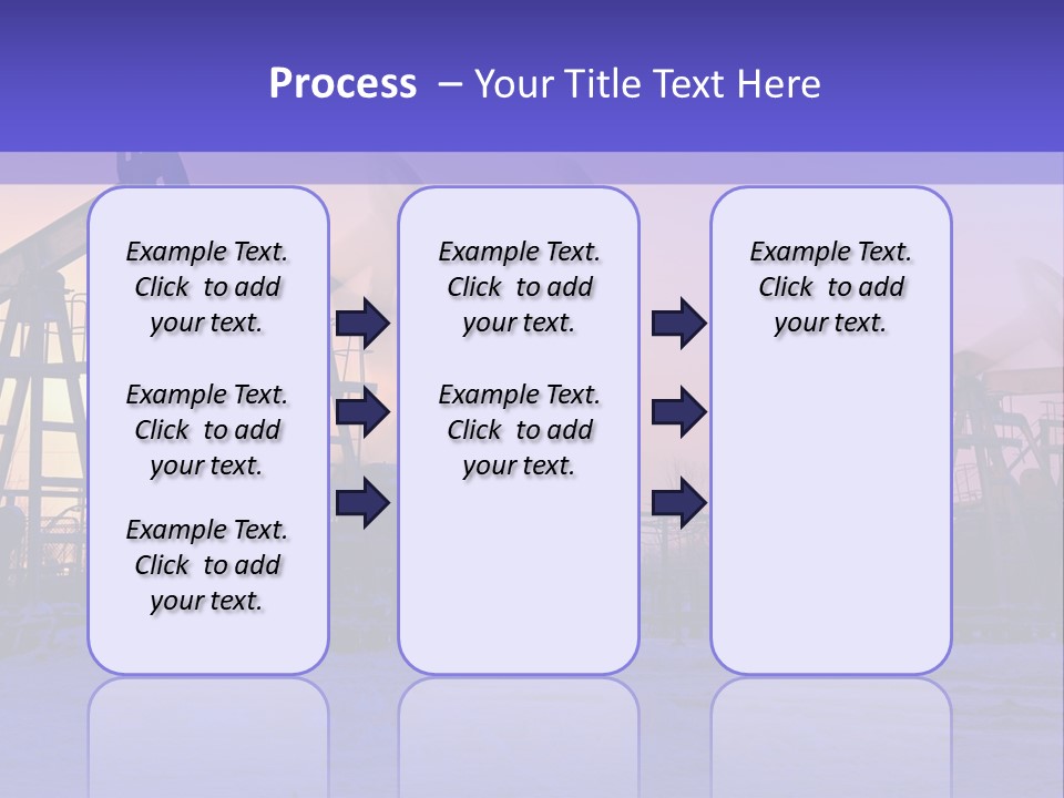 A Group Of Oil Pumps In The Snow PowerPoint Template